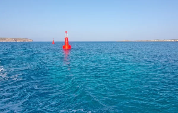 Red buoy light — Stock Photo, Image