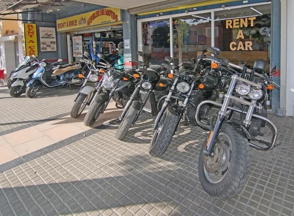 Motorcycles stand ready — Stok fotoğraf