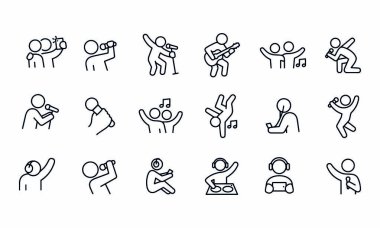 Müzik ve Dans vektör tasarımı