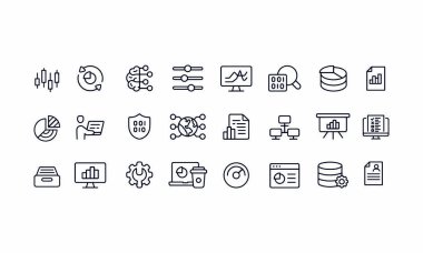 Veri Analizi Simgesi vektör tasarımı 