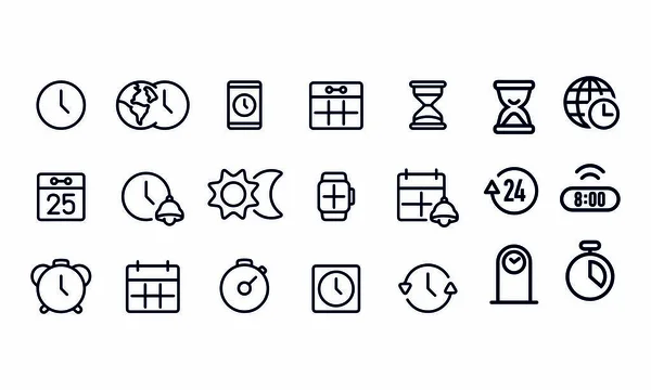 Design Vetorial Ícones Tempo —  Vetores de Stock