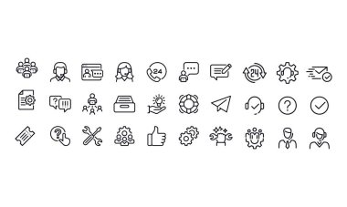 Müşteri Desteği Simgesi vektör tasarımı 