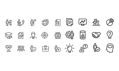  Yönetim Simgesi vektör tasarımı 