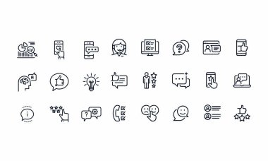 Geribildirim Simgesi Vektör tasarımını ayarla 