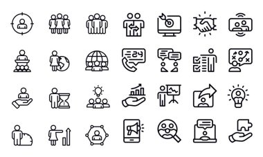  Business Consulting icons vector design clipart
