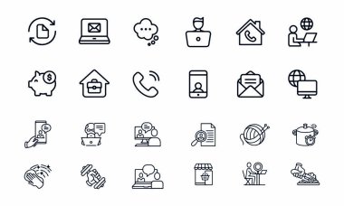 Ev Simgeleri vektör tasarımından çalış 