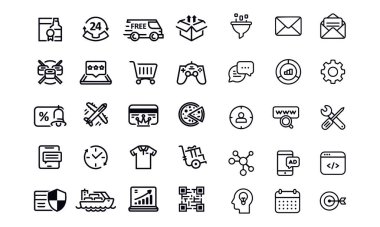 Teslimat ve Lojistik Çizgisi vektör tasarımı 