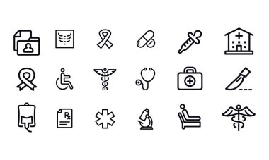 Medicine Simgeleri vektör tasarımı 