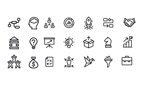 Business Solution Icons Vektordesign — Stockvektor