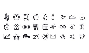 Fitness Simgesi vektör tasarımı 