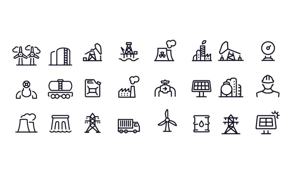 Industrie Pictogrammen Vector Ontwerp — Stockvector