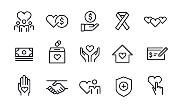 Charity Symbole Vektor Design — Stockvektor
