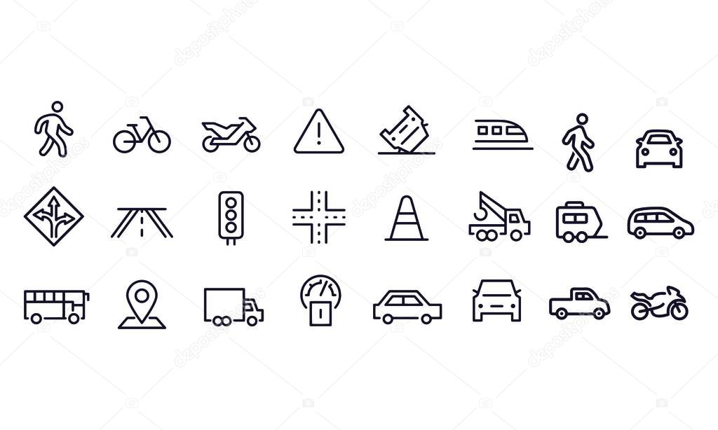 Traffic Icons vector design vector design 