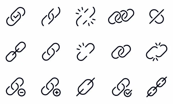 Link Icons Vektor Design — Stockvektor