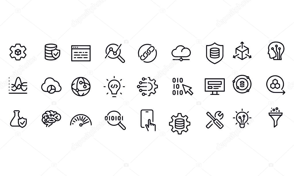Software and Technology Icons vector design 