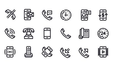 Telefon hattı vektör simgeleri