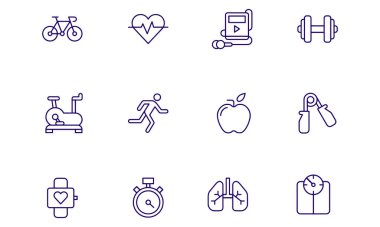  Fitness Simgesi vektör tasarımı 