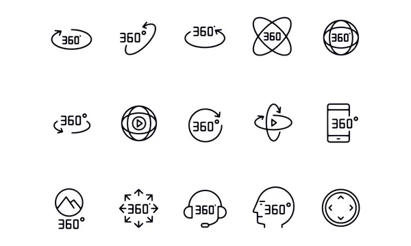 Iconos Realidad Virtual Vector Diseño — Archivo Imágenes Vectoriales