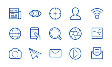  iletişim ve web simgeleri vektör tasarımı 