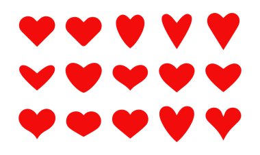 Kalp simgeleri vektör tasarımı 