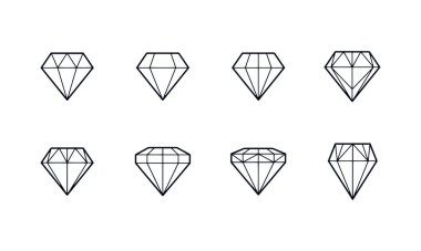 Gem vektör simgeleri tasarımı 