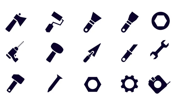 Tools Icon Set Vector Design — Stock Vector