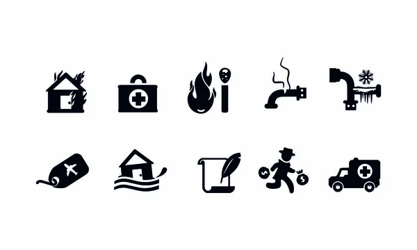 Insurance Icons Vector Design — Stock Vector