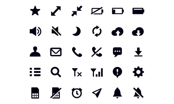 Phone Indicator Icons Vector Design — 스톡 벡터