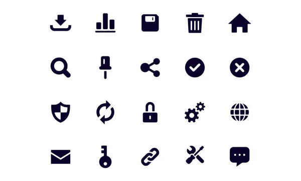 Web Und Internet Icons Set Vektor Design — Stockvektor