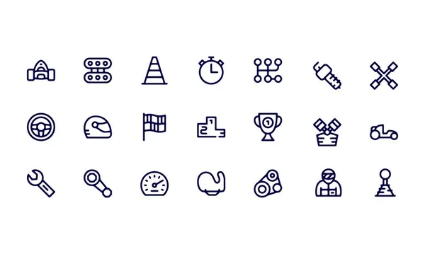 Motor Racing Icons Vektor Design — Stockvektor