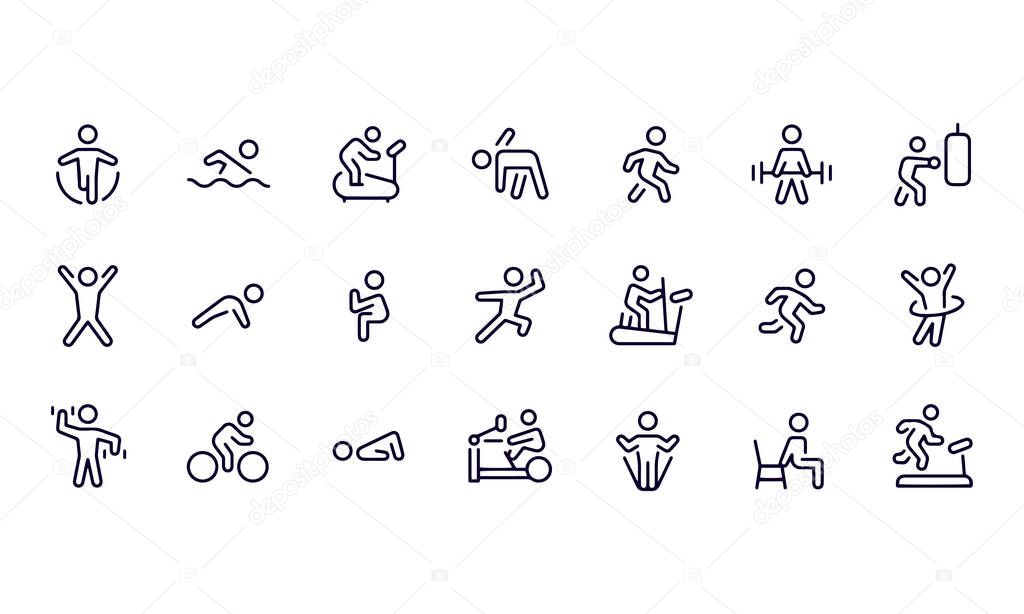 Exercising  Icons vector design