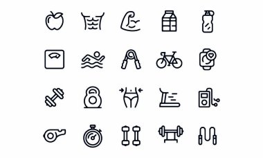  Fitness & Spor Ana Hattı Simgeleri