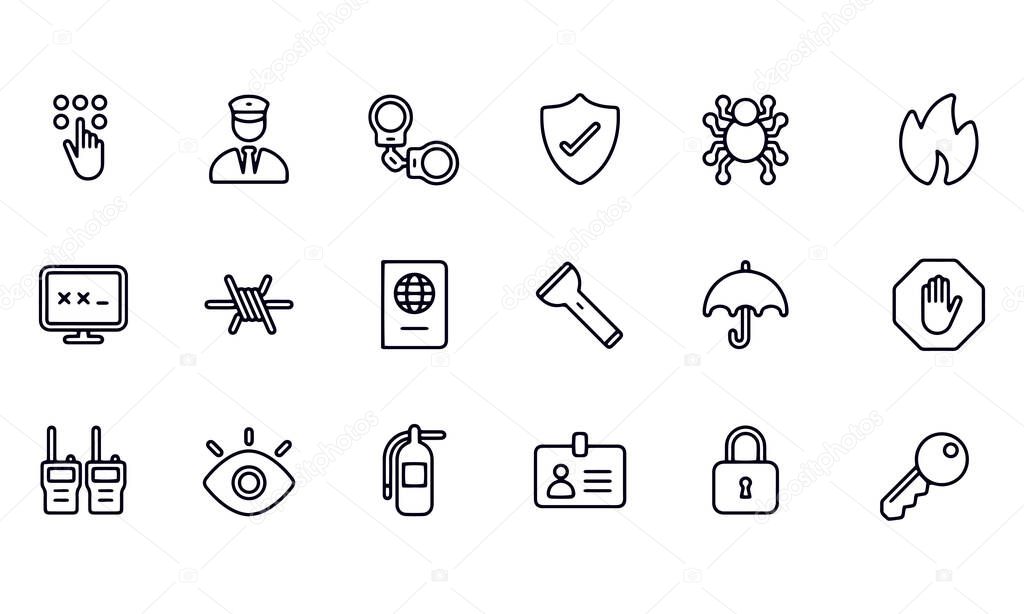 Security icons vector design 