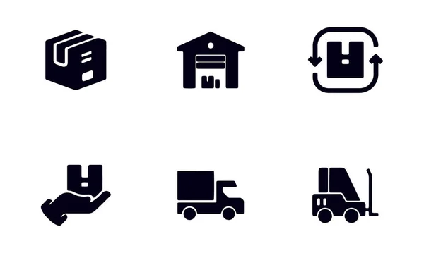 Delivery Icon Set Vector Design — 스톡 벡터