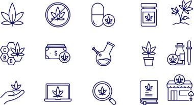  Kenevir İlgili Vektör Satırı Simgeleri