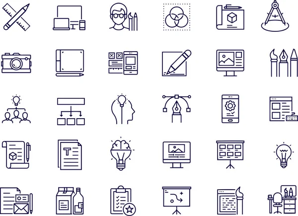 Vector Line Icons 관련된 디자인 — 스톡 벡터