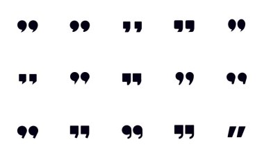 Tırnak işareti vektör tasarımı 