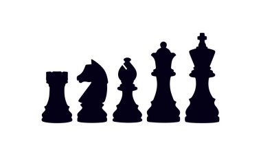 Satranç Parçalarının Satırları vektör tasarımı 