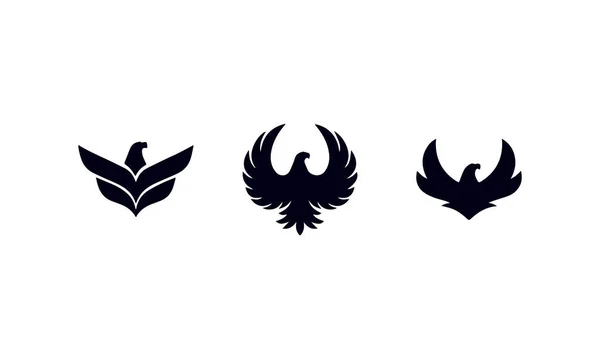 Águila Iconos Vector Diseño — Archivo Imágenes Vectoriales