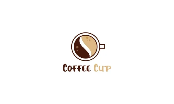 Café Taza Logo Vector Diseño — Archivo Imágenes Vectoriales