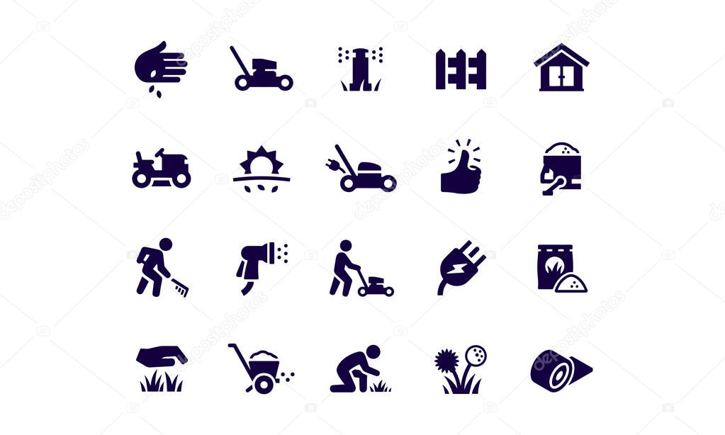 Lawn Care Icons vector design 