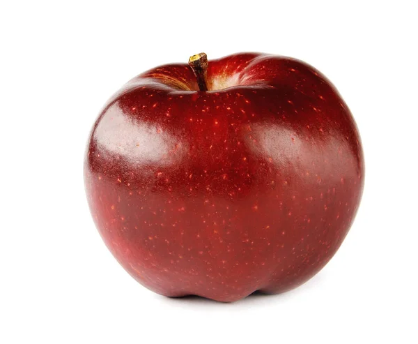 Belle Pomme Rouge Isolée Sur Fond Blanc — Photo