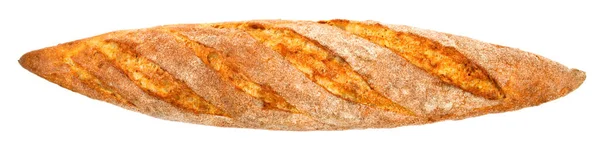 Baguette Est Isolée Sur Fond Blanc Petit Pain Baguette Française — Photo