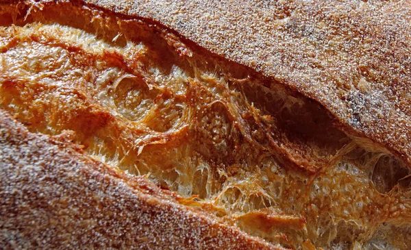 漂亮的面包特写 艺术面包 谷物表面纹理 宏观照片 — 图库照片