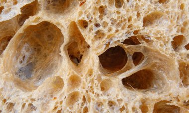 Dilimlenmiş ekmeğin yüzeyi. Sanat ekmeği.