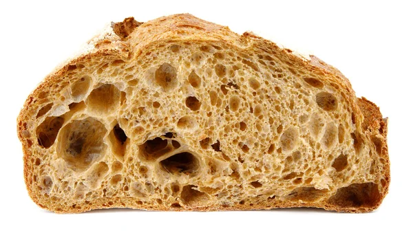 白い背景に隔離されたパンのスライスしたローフ — ストック写真