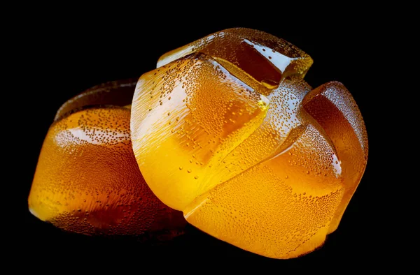 Bonito Doce Marmelada Amarelo Fundo Preto Marmelada Deliciosa — Fotografia de Stock