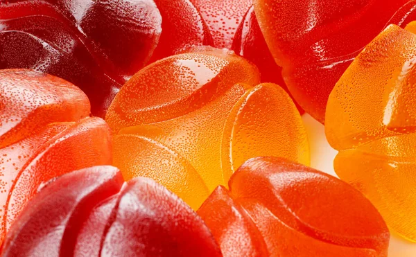 Hintergrund Der Bunten Marmeladenbonbons Leckere Marmelade — Stockfoto