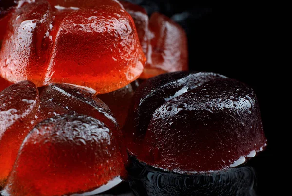 Very Beautiful Marmalade Candy Marmalade Black Background — Stock Photo, Image