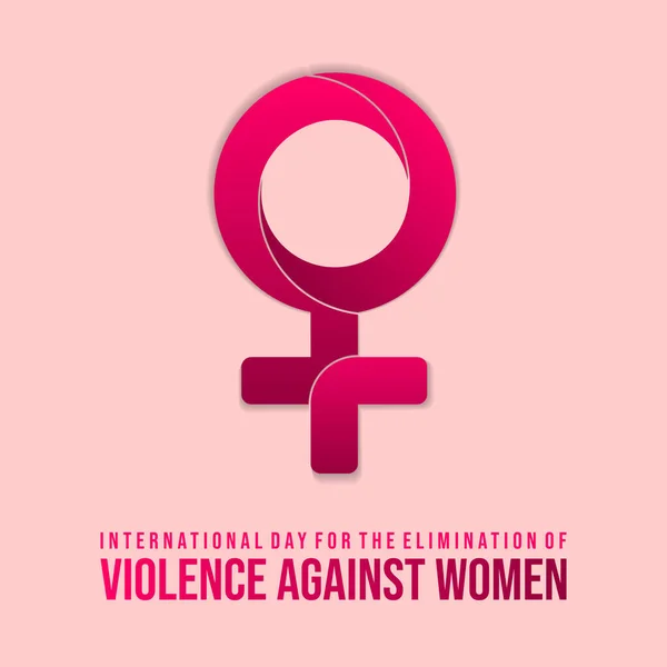 Nők Elleni Erőszak Felszámolásának Nemzetközi Napja Női Szimbólum Ikon Vektor — Stock Vector